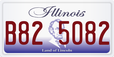 IL license plate B825082