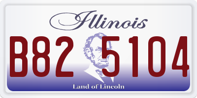 IL license plate B825104