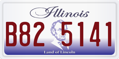 IL license plate B825141