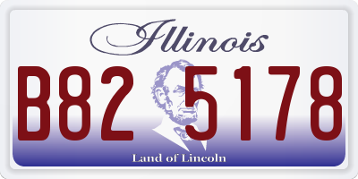 IL license plate B825178