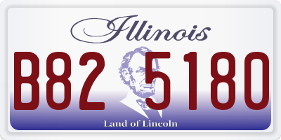 IL license plate B825180