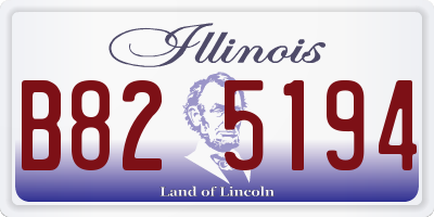 IL license plate B825194