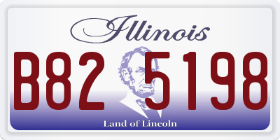 IL license plate B825198