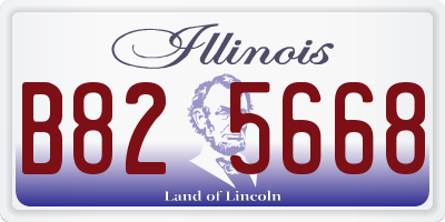 IL license plate B825668