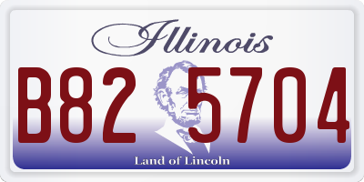 IL license plate B825704