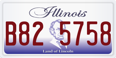 IL license plate B825758