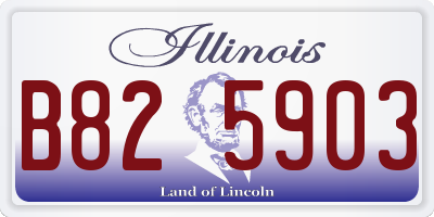 IL license plate B825903