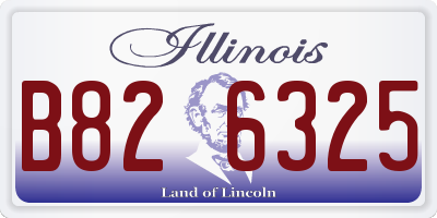 IL license plate B826325