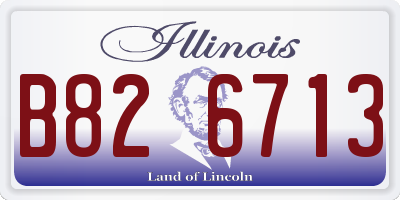 IL license plate B826713
