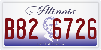IL license plate B826726