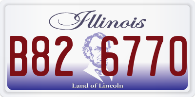 IL license plate B826770