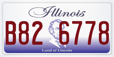 IL license plate B826778