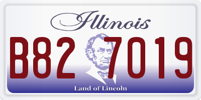 IL license plate B827019