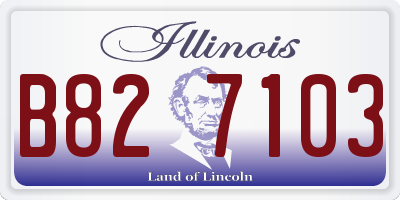 IL license plate B827103