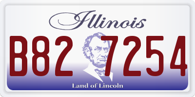 IL license plate B827254