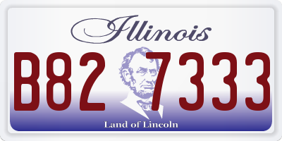 IL license plate B827333