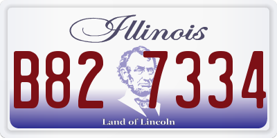 IL license plate B827334
