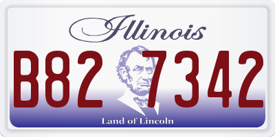 IL license plate B827342