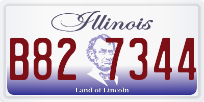 IL license plate B827344