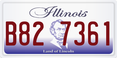 IL license plate B827361