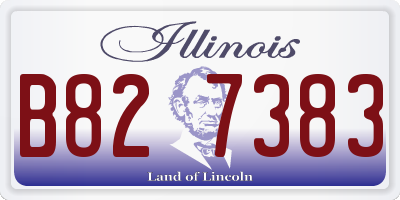 IL license plate B827383