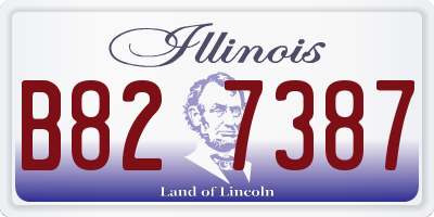 IL license plate B827387