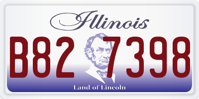 IL license plate B827398