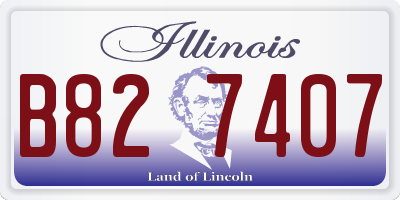 IL license plate B827407