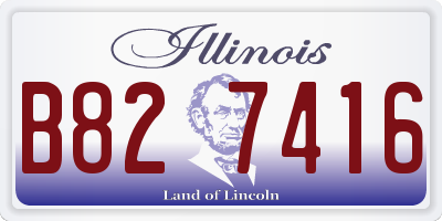 IL license plate B827416