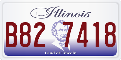 IL license plate B827418