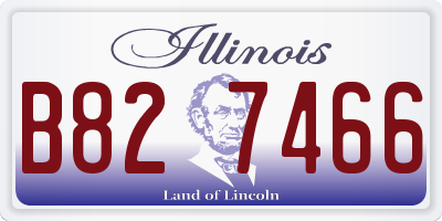 IL license plate B827466