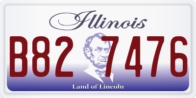 IL license plate B827476