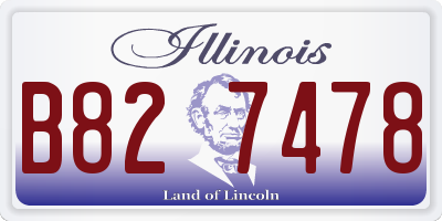 IL license plate B827478