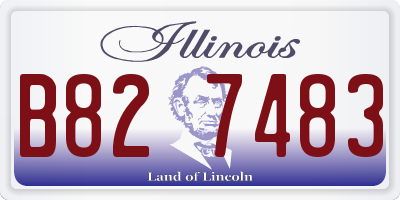 IL license plate B827483
