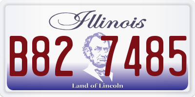 IL license plate B827485