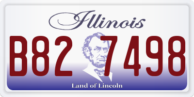 IL license plate B827498
