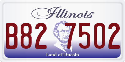 IL license plate B827502