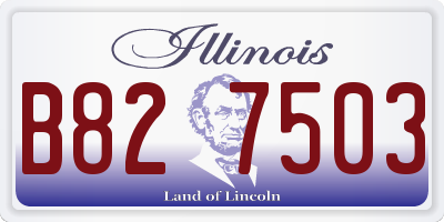 IL license plate B827503