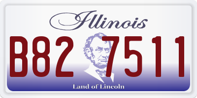 IL license plate B827511