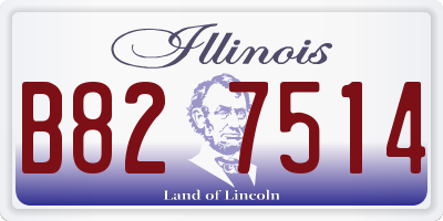 IL license plate B827514