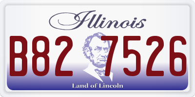 IL license plate B827526