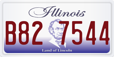 IL license plate B827544
