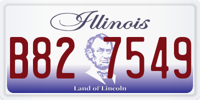 IL license plate B827549