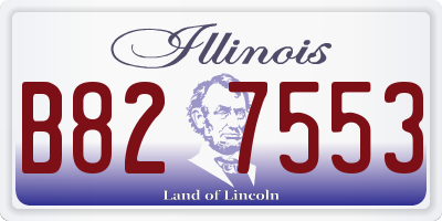 IL license plate B827553