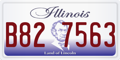 IL license plate B827563