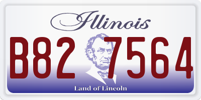 IL license plate B827564