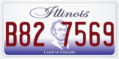 IL license plate B827569