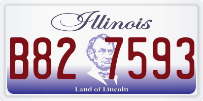 IL license plate B827593