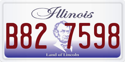 IL license plate B827598