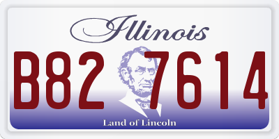 IL license plate B827614